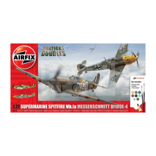 AIRFIX - Starter Set - Spitfire Mk.1a &amp; Messerschmitt BF109E-4 Dogfight Double repülőgép makett 1:72 (A50135) makett