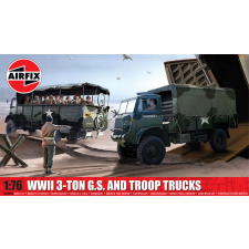  Airfix WWII 3-ton 4x4 General Service & Troop Trucks 1:76 (A03306A) makett