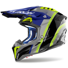 AIROH Aviator 3 Hima motokrossz sisak fényes kék bukósisak