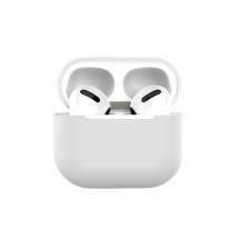  Airpods 1/2 tartó: AirPods 1/2 tartó - fehér szilikon fülhallgató, fejhallgató tok
