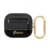 Airpods 3 szilikon tok akasztóval, fekete, GUESS GUA3HGCOHK