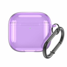Airpods 4 átlátszó tok - lila fülhallgató, fejhallgató tok