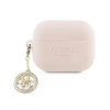  Airpods Pro 2 tartó: Guess 3D - pink szilikon tok, 4G medállal