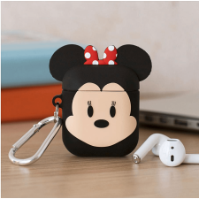 AirPods töltőtok akasztóval - Minnie egér fülhallgató, fejhallgató tok