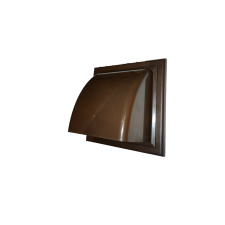 AIRVENT MŰANYAG SZELLŐZŐRÁCS ESŐVÉDŐ ELŐLAPPAL, CSŐCSONKKAL 150 MM BARNA hűtés, fűtés szerelvény