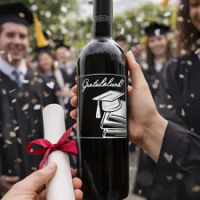 Ajándékbor Kft Gravírozott bor  ballagásra, diplomaosztóra ajándéktárgy