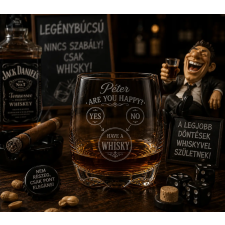 Ajándékbor Kft Legénybúcsús gravírozott whiskys pohár ajándéktárgy