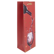  Ajándéktasak italos boros pohár borral 12x36cm dekorációs kellék