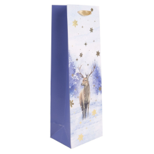  Ajándéktasak italos szarvas mintával 12x36cm dekorációs kellék