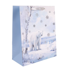  Ajándéktasak jegesmedve 26x32cm dekorációs kellék