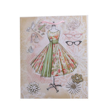  Ajándéktasak - közepes (ruha állványon, zöld kendővel) party kellék