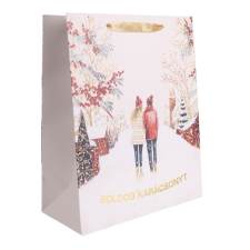  Ajándéktasak sétáló pár 18x23cm dekorációs kellék