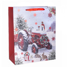  Ajándéktasak traktoros 26x32cm dekorációs kellék