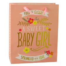Ajándéktáska baba születésnapi ünnepségre, Baby Shower lány számára ajándéktasak