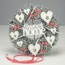 Ajtókopogtató "Sweet home" 30cm dekorációs kellék