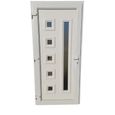 Ajtorendeles.hu Mendy - Műanyag bejárati ajtó /  98x208 / Fehér / nyílászáró