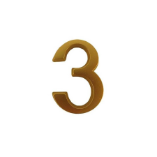  Ajtószám öntapadós matt arany "3" építőanyag