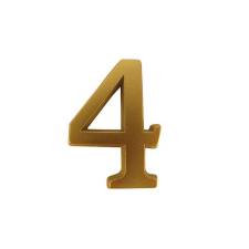 Ajtószám öntapadós matt arany "4" építőanyag