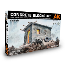 AK-interactive AK INTERACTIVE 1/35 Betontömb készlet modell kiegészítő makett