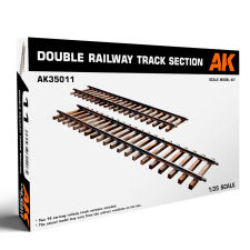 AK-interactive AK INTERACTIVE 1/35 Dupla vasúíti sínpár modell kiegészítő makett