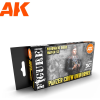 AK-interactive AK INTERACTIVE Figure Panzer Crew Black Uniforms akrilfesték készlet 6x 17ml