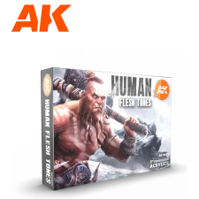 AK-interactive AK INTERACTIVE Human Flesh Tones akrilfesték készlet 6x 17ml makett