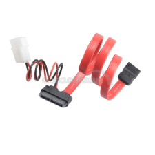 Akasa - 4pin Molex - 7pin SATA - 6pin SATA adat tápkábel 20cm - AK-CB050 kábel és adapter