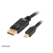 Akasa 8K Mini DisplayPort to DisplayPort Adapterkábel - 200cm - AK-CBDP22-20BK (AK-CBDP22-20BK) kábel és adapter