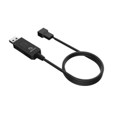 Akasa CBFA10 USB-A - 4 pin Táp Adapter 0.6m - Fekete kábel és adapter