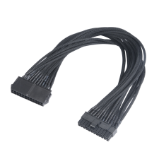 Akasa FLEXA P24 ATX tápkábel hosszabbító 0.4m - Fekete kábel és adapter