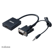 Akasa KAB Akasa VGA &gt; HDMI &gt; audio kábellel- AK-CBHD23-20BK kábel és adapter