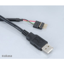 Akasa Kábel usb összekotő akasa usb 2.0 (female) - usb 2.0 (male) 40cm belső exusbie-40 kábel és adapter