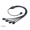 Akasa RGB LED elosztó- és hosszabbító kábel 50cm (AK-CBLD04-50BK) (AK-CBLD04-50BK)