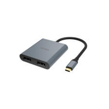 Akasa USB-C apa - 2 x DisplayPort anya adapter kábel és adapter