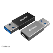 Akasa USB Type-A apa - USB Type-C anya adapter 2db fekete és szürke (AK-CBUB61-KT02) kábel és adapter