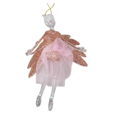 Akasztós balerina glitteres szárnnyal 12cm dekorációs kellék