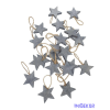 Akasztós rusztikus fa csillagok - Szürke