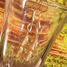  Akciós kézműves üveg fülbevaló /3/ fülbevaló