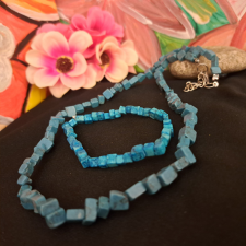  Akciós Türkinit nyaklánc  + karkötő, a karcsúság köve. ékszer szett