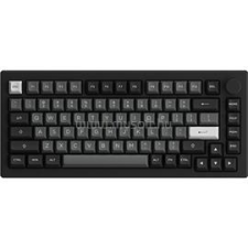 Akko 5075B Plus V3 Silver Pro mechanikus gamer Bluetooth vezeték nélküli USB-C billentyűzet angol lokalizáció (fekete-ezüst) (5075B_PLUS_BLACK&SILVER_CREAM_BLUE) billentyűzet