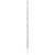 AKO Classic műanyag villanypásztor tartóoszlop, 125 cm, fehér, dupla taposóval, 5 db/cs