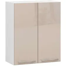 Akord Akasztós konyhaszekrény olivia w 60cm fehér-kappuccino fényes h720 bútor