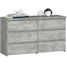 Akord CL100 Beton Komód - 6 Fiókos - 100 cm bútor