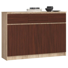  AKORD CLP Sonoma-Wenge Komód 3 Ajtós 3 Fiókos Laminált bútor