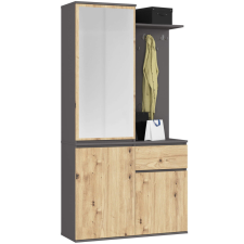 Akord Entro Előszobai Szekrénysor Grafitszürke/Artisan Tölgy bútor