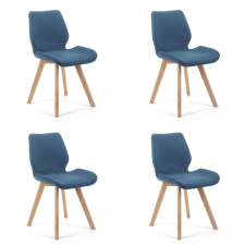 AKORD Furniture Factory 0159 Étkezőszék szett 4 db - tengerészkék bútor