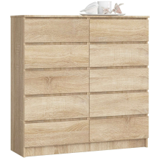AKORD Furniture Factory 10 fiókos komód P121_120 - sonoma bútor