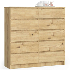 AKORD Furniture Factory 10 fiókos komód P121_120 - tölgy bútor