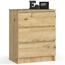AKORD Furniture Factory 3 fiókos komód P77_60 - tölgy bútor