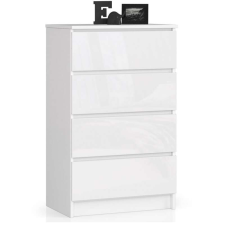 AKORD Furniture Factory 4 fiókos komód P99_60 - fényes fehér bútor